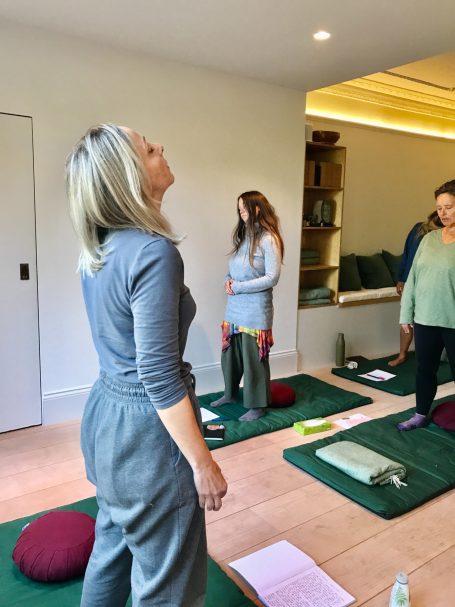 Mindful body movement during a wellbeing session